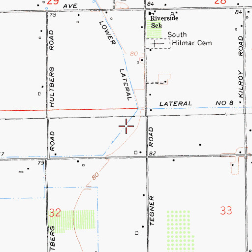 Topographic Map of Hilmar-Irwin Division, CA