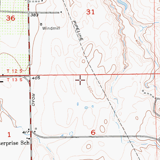 Topographic Map of Hollister Division, CA