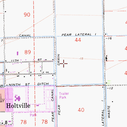 Topographic Map of Holtville Division, CA