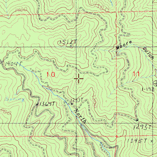 Topographic Map of Hornbrook-Hilt Division, CA