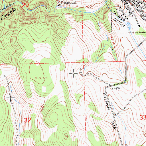 Topographic Map of Jackson Division, CA