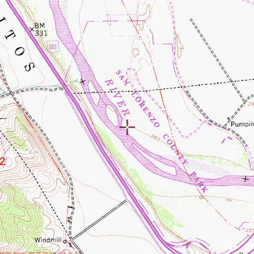Topographic Map of King City Division, CA