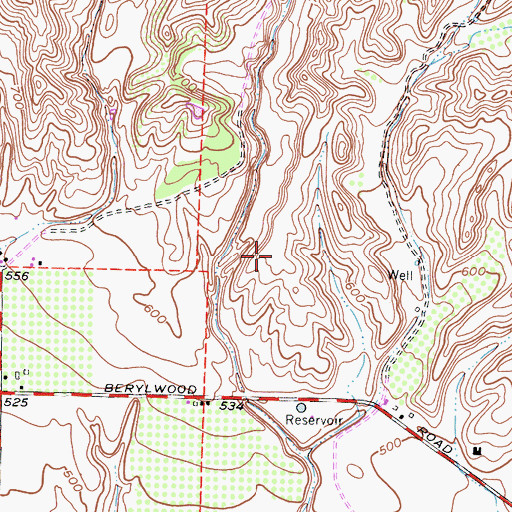 Topographic Map of Las Posas Division, CA
