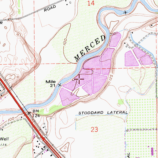 Topographic Map of Livingston-Delhi Division, CA