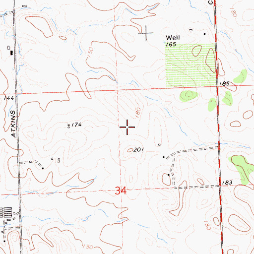 Topographic Map of Lockeford Division, CA