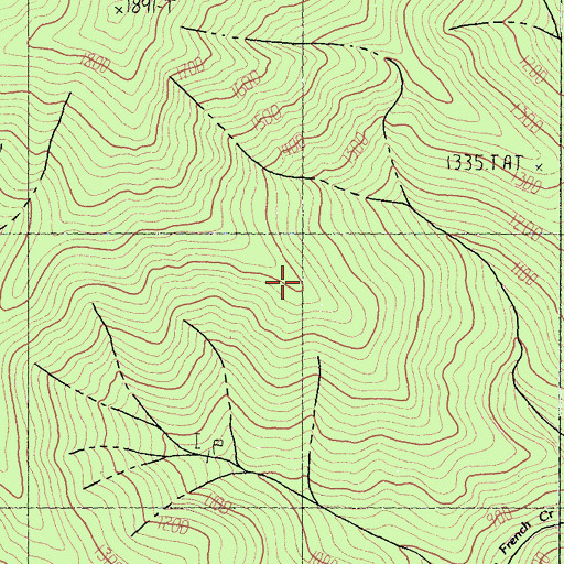 Topographic Map of Northwest Trinity Division, CA