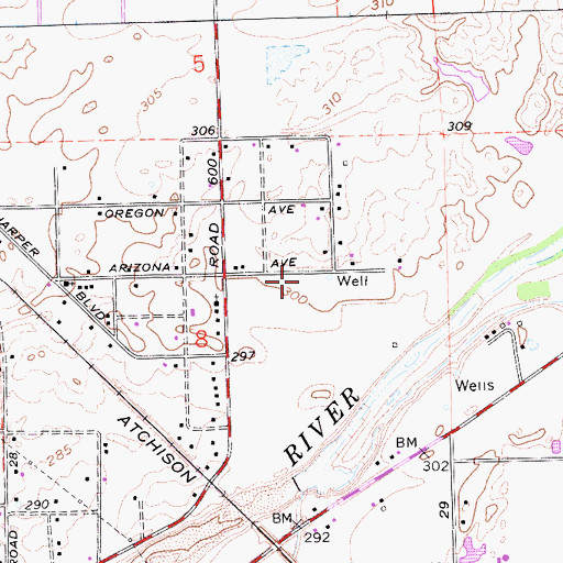 Topographic Map of Madera Division, CA