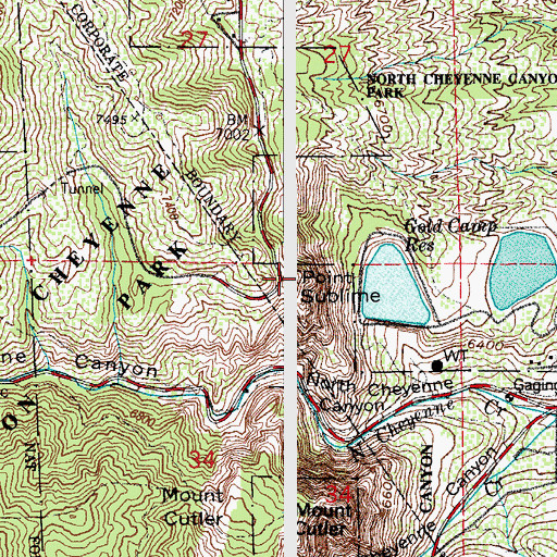Topographic Map of Point Sublime, CO
