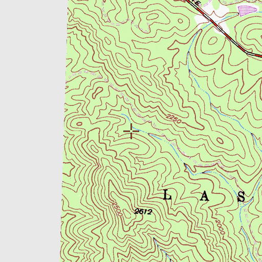 Topographic Map of Mariposa Division, CA