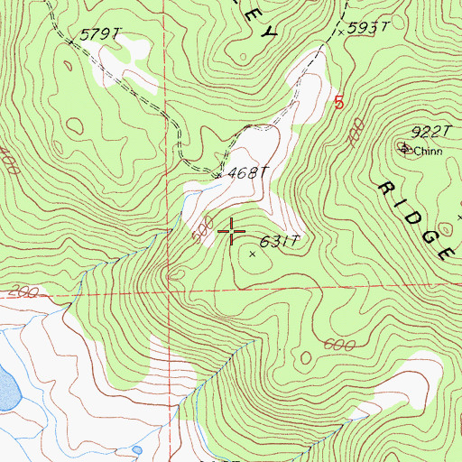 Topographic Map of Marysville Northeast Division, CA