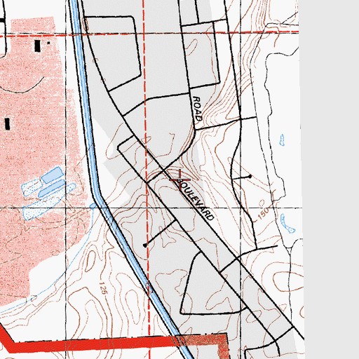 Topographic Map of Rancho Cordova Division, CA