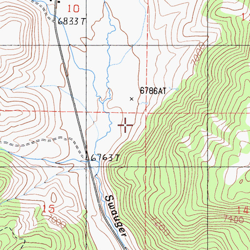 Topographic Map of North Mono Division, CA