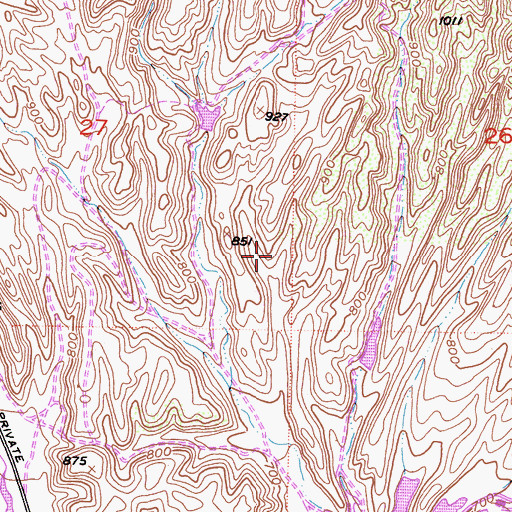Topographic Map of Moorpark Division, CA