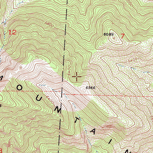 Topographic Map of Mount Baldy-Wrightwood Division, CA