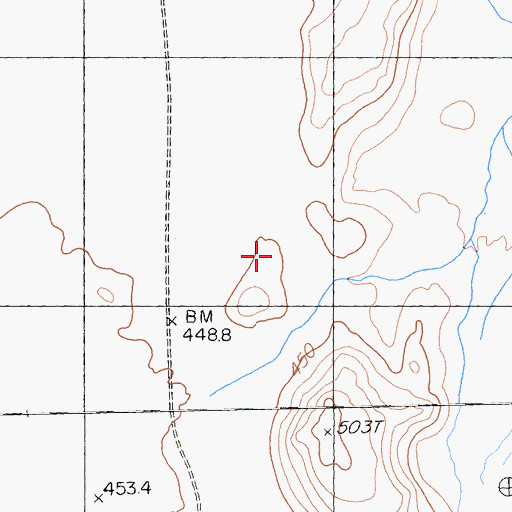 Topographic Map of Needles Division, CA