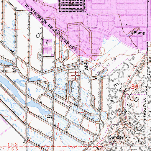 Topographic Map of North Coast Division, CA
