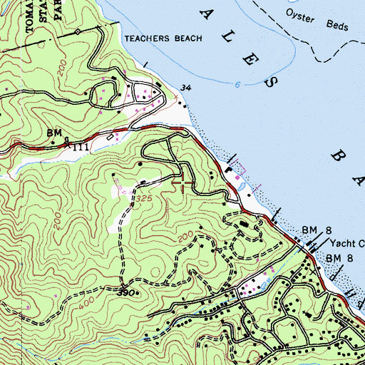 Topographic Map of Northwest Marin Division, CA