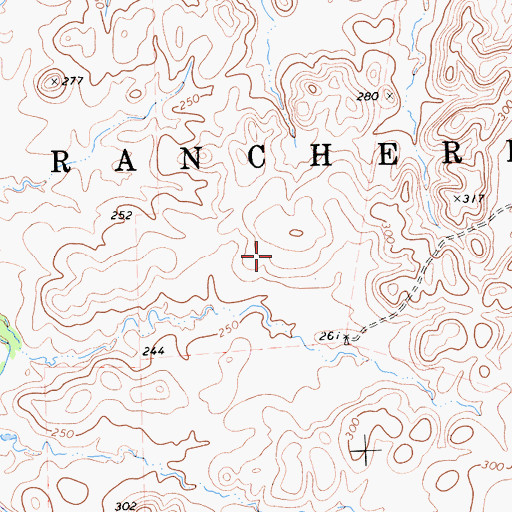 Topographic Map of Oakdale Division, CA