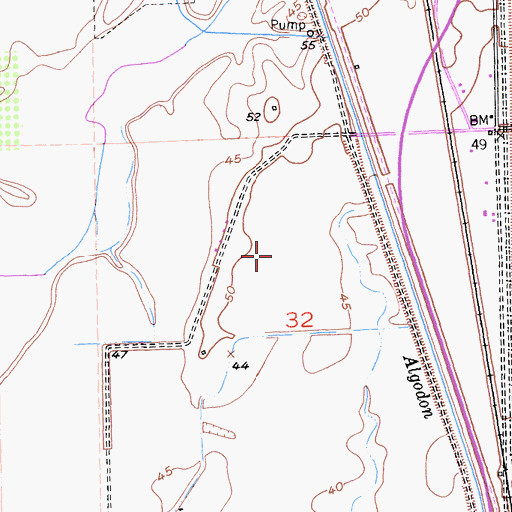 Topographic Map of Olivehurst Division, CA