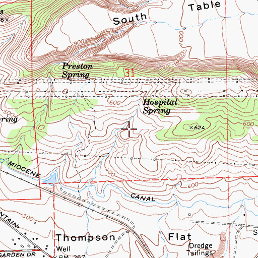 Topographic Map of Oroville Division, CA