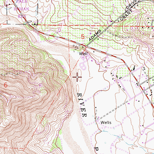 Topographic Map of Pauma Valley Division, CA