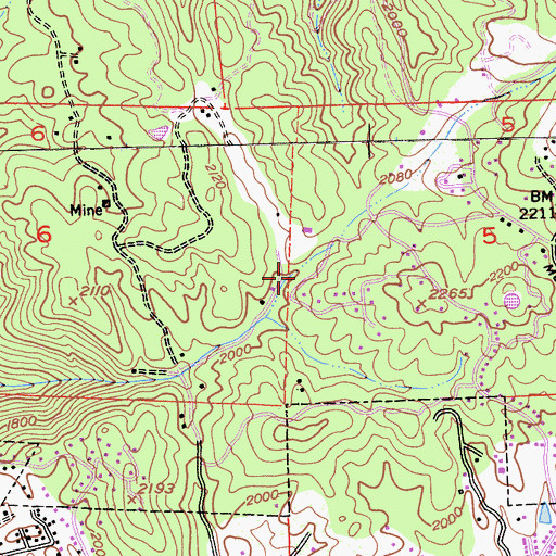 Topographic Map of Placerville Division, CA