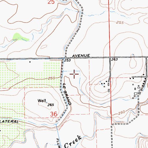 Topographic Map of Planada-Le Grand Division, CA