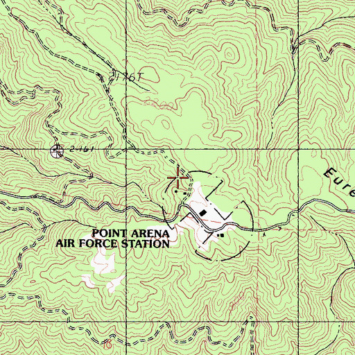 Topographic Map of Point Arena Division, CA