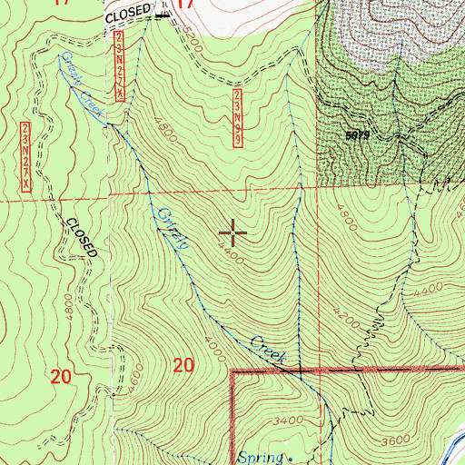 Topographic Map of Quincy Division, CA
