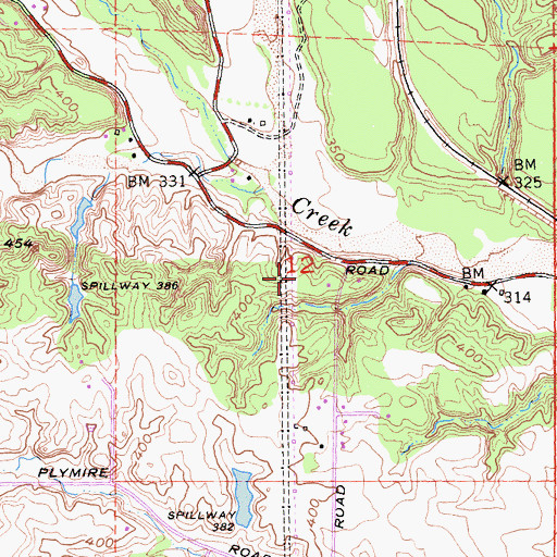 Topographic Map of Red Bluff Division, CA