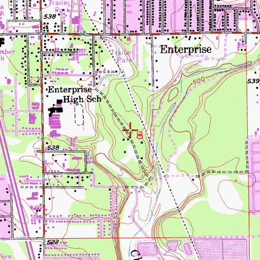 Topographic Map of Redding Division, CA