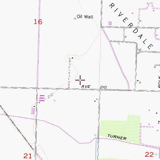 Topographic Map of Riverdale Division, CA