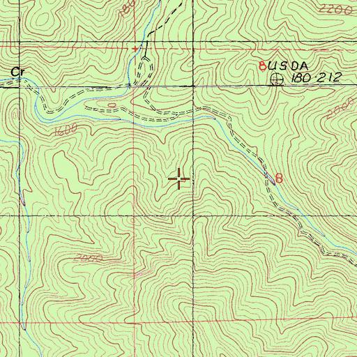 Topographic Map of Sacramento Canyon Division, CA