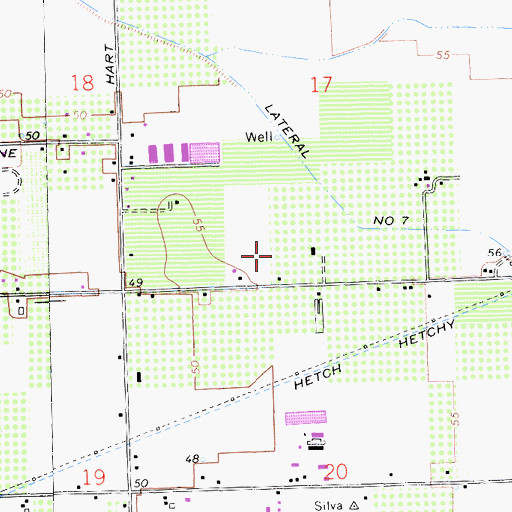 Topographic Map of Salida Division, CA