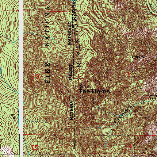 Topographic Map of Cheyenne Mountain Lodge, CO