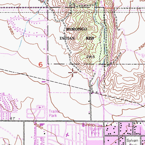 Topographic Map of San Gorgonio Pass Division, CA
