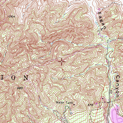 Topographic Map of Santa Paula Division, CA