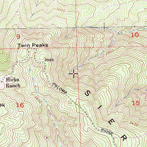 Topographic Map of Soledad Division, CA