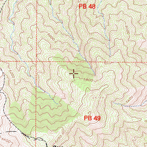 Topographic Map of South Antelope Valley Division, CA