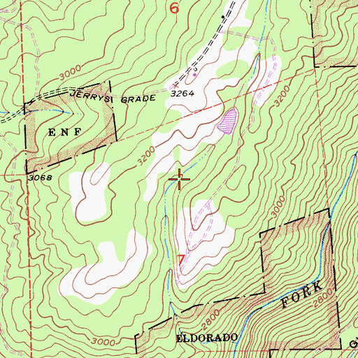 Topographic Map of South El Dorado Division, CA