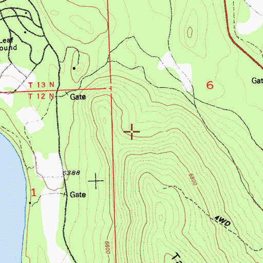 Topographic Map of South Lake Tahoe Division, CA