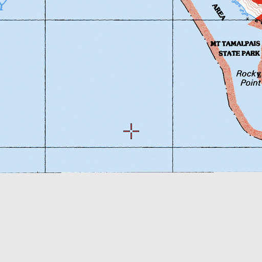 Topographic Map of Bolinas Division, CA
