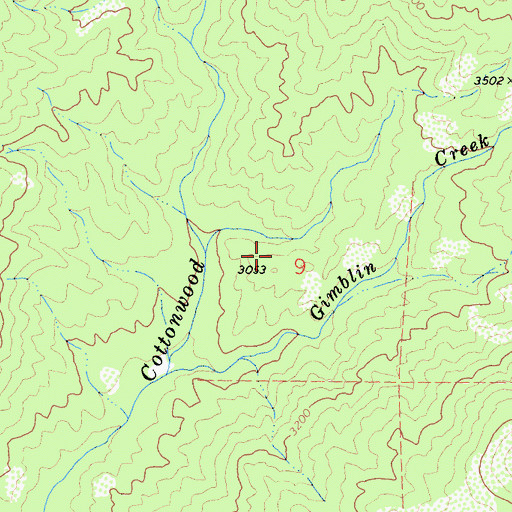 Topographic Map of Southwest Shasta Division, CA