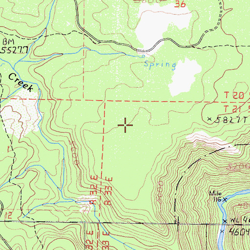 Topographic Map of Springville-Johnsondale Division, CA