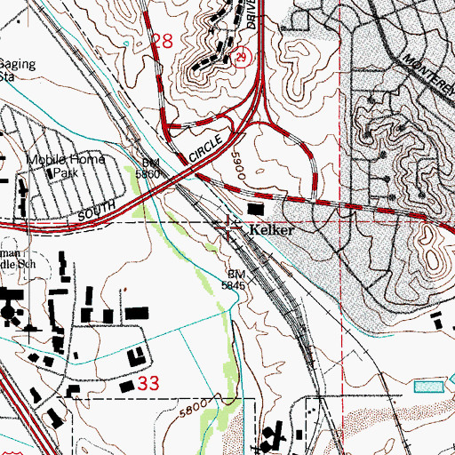 Topographic Map of Kelker, CO