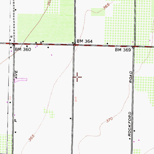 Topographic Map of Strathmore Division, CA
