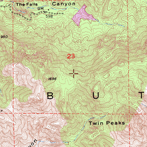 Topographic Map of Sutter Division, CA