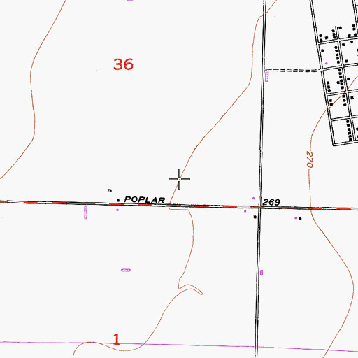 Topographic Map of Tipton Division, CA