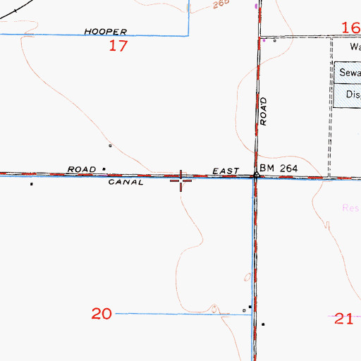 Topographic Map of Tulare Division, CA