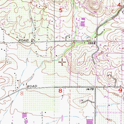 Topographic Map of Valley Center Division, CA